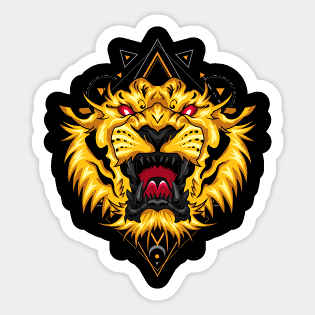 tiger vintage classic retro Sticker by SHINIGAMII